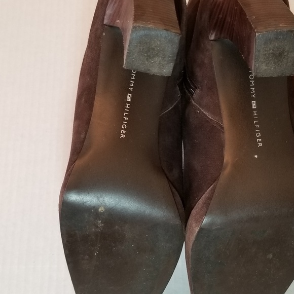 Tommy Hilfiger Brown Suede Bootie - Picture 3 of 4